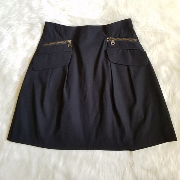 Anthropologie Dresses & Skirts - Anthropologie Nanette Lepore Black Zipper Skirt 4